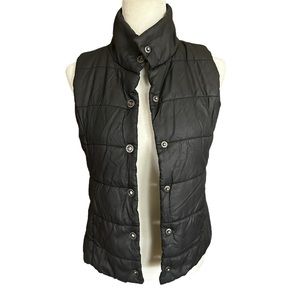 Vintage Converse Black Nylon Quilted Puffer‎ Vest -Women’s Size Small